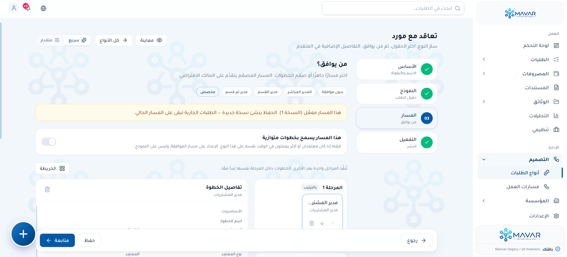 خريطة مسار الاعتماد